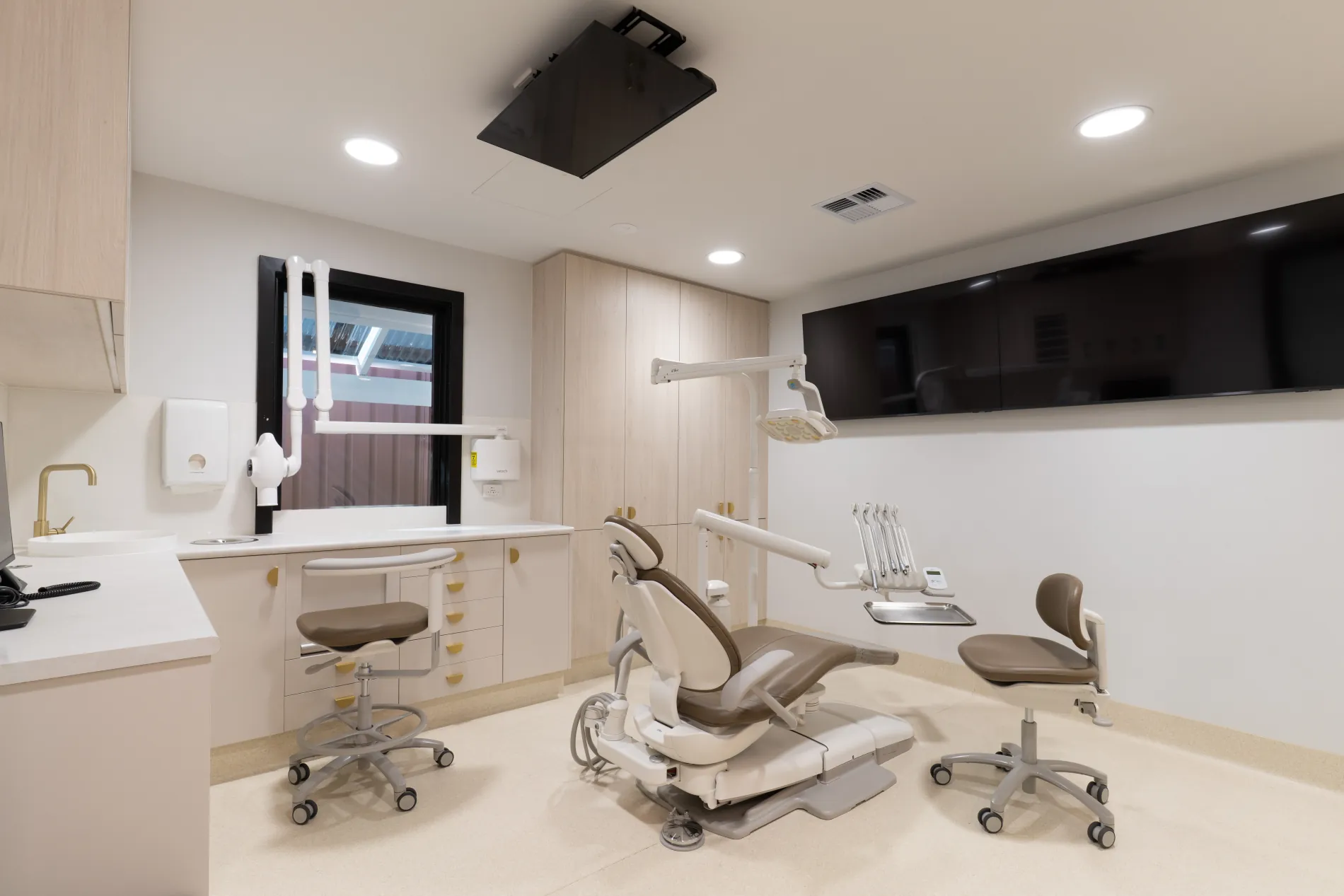 A treatment room prepared for an appointment